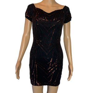 NWT IRIS Sequinned 1920s Gatsby Style Mini Dress